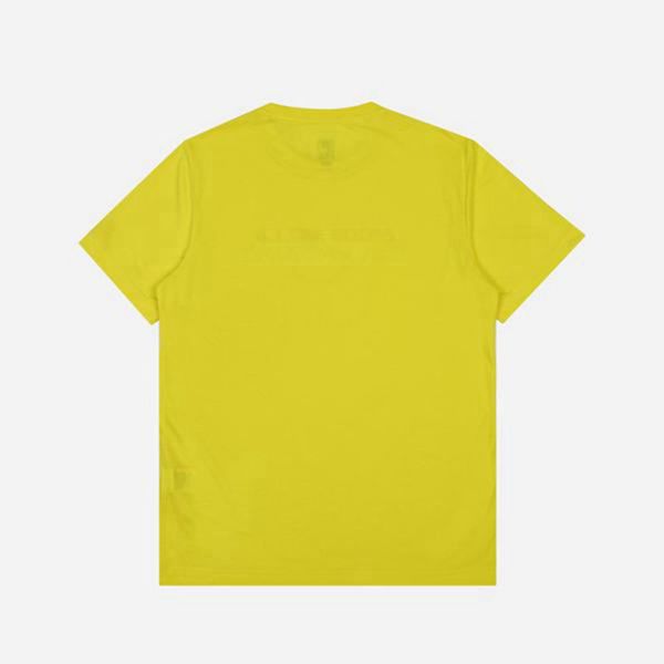 Fila Moda Nella Logo S/S Men's T-Shirts - Yellow,NZ 305-69873